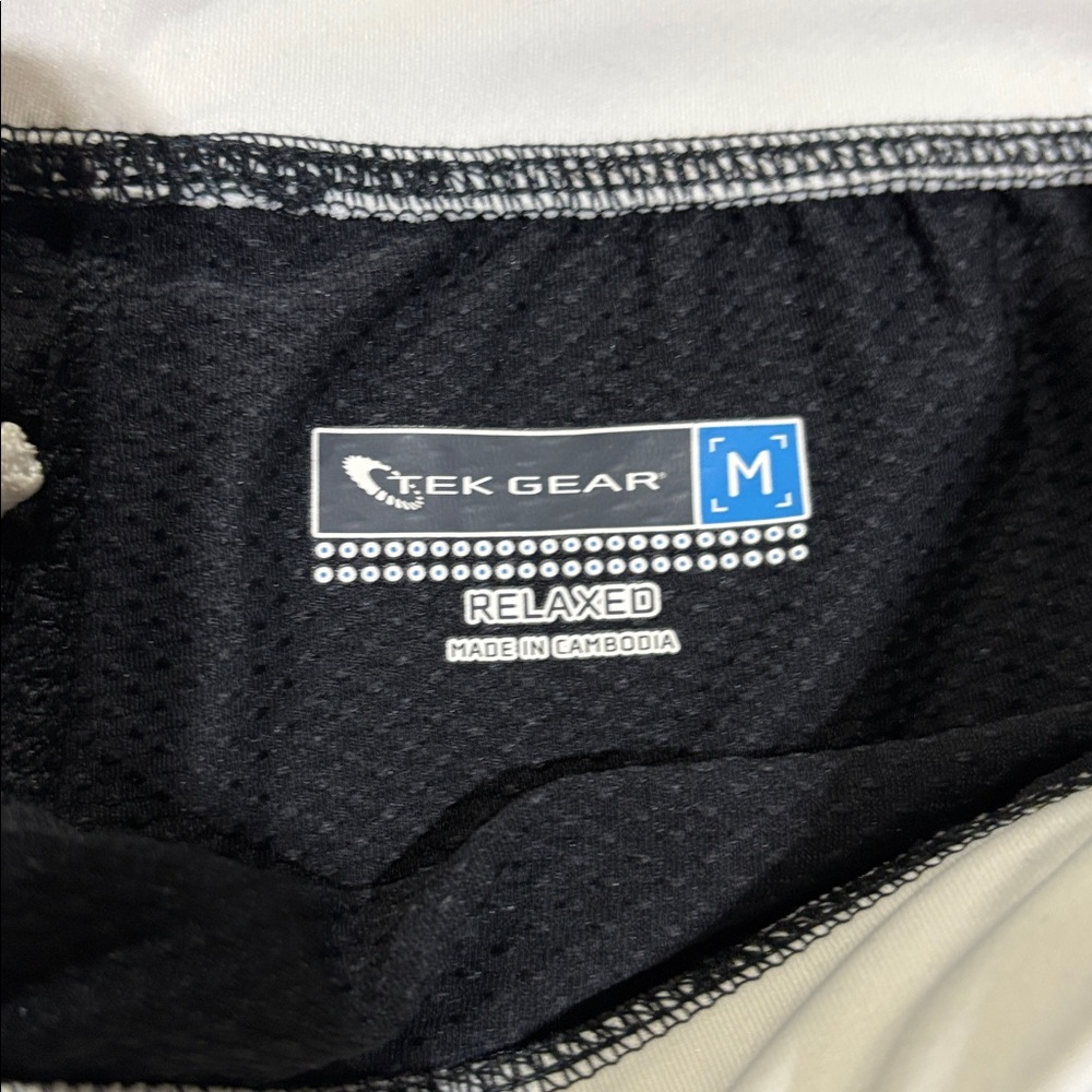 NWT Tek Gear Black White Stripe Relaxed Performance Pants sz M - Picture 6 of 9